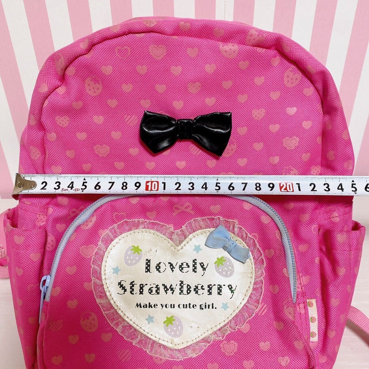 Mother Garden Rucksack Backpack School Bag Pink Ribbon Lovely Strawberry Girl