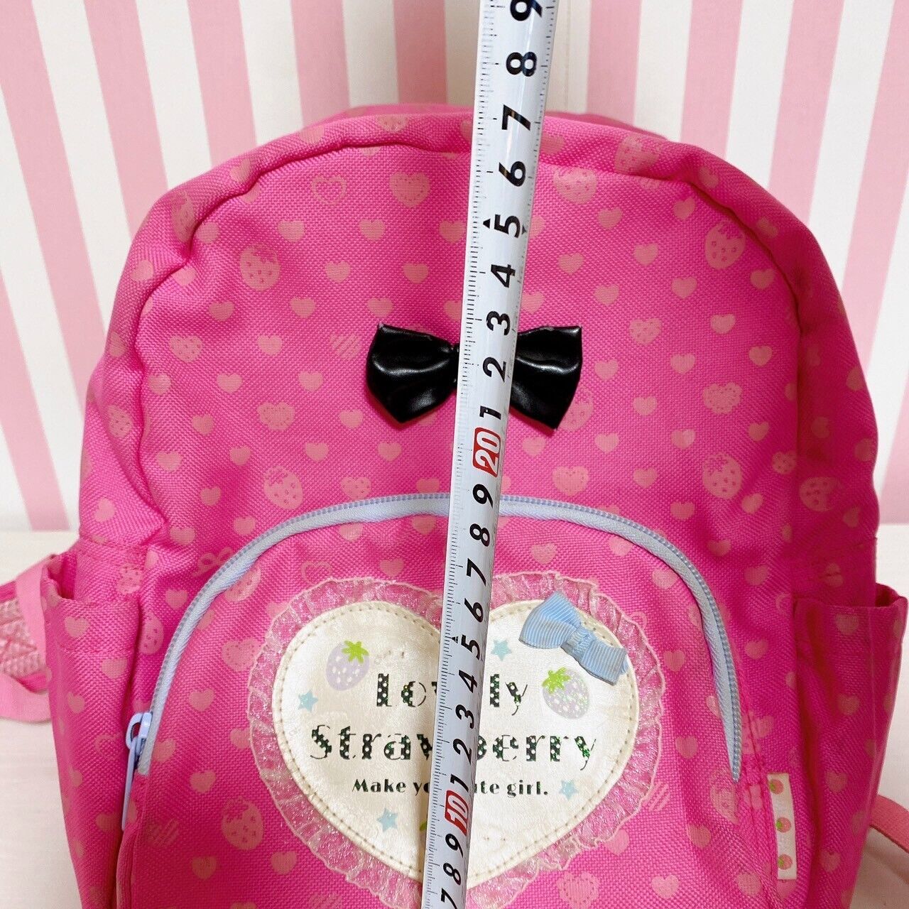 Mother Garden Rucksack Backpack School Bag Pink Ribbon Lovely Strawberry Girl