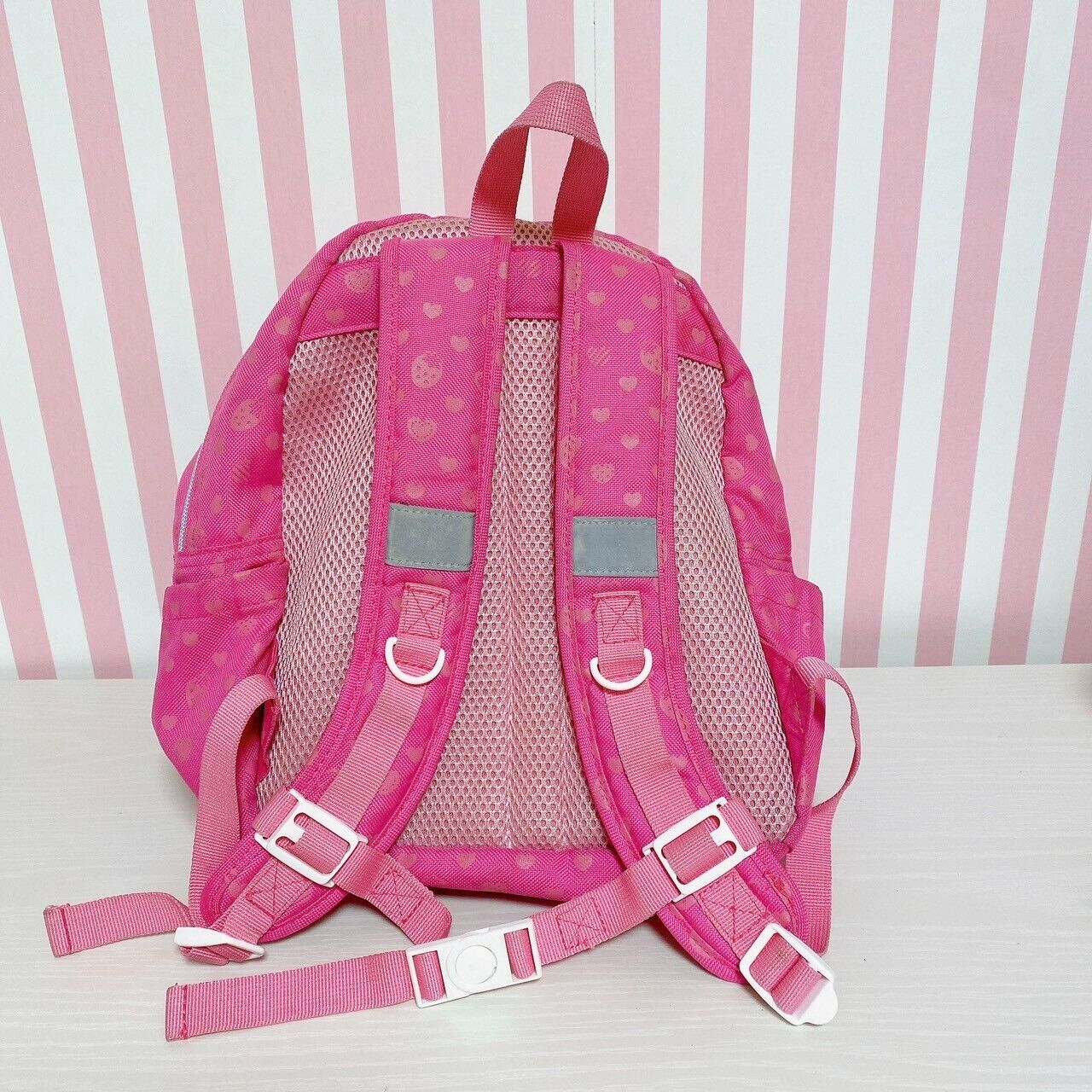 Mother Garden Rucksack Backpack School Bag Pink Ribbon Lovely Strawberry Girl