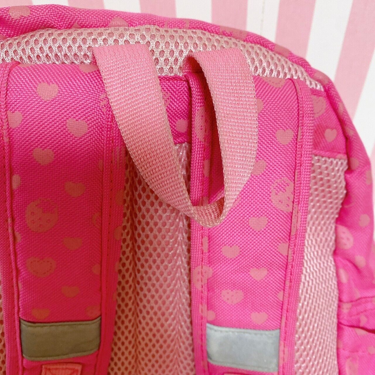 Mother Garden Rucksack Backpack School Bag Pink Ribbon Lovely Strawberry Girl