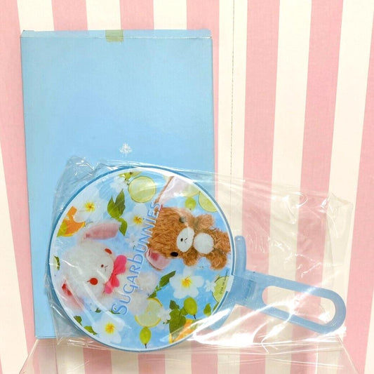 Sanrio Sugar Bunnies Hand Mirror Carrying Shirousa Kurousa Light Blue Girl Kids