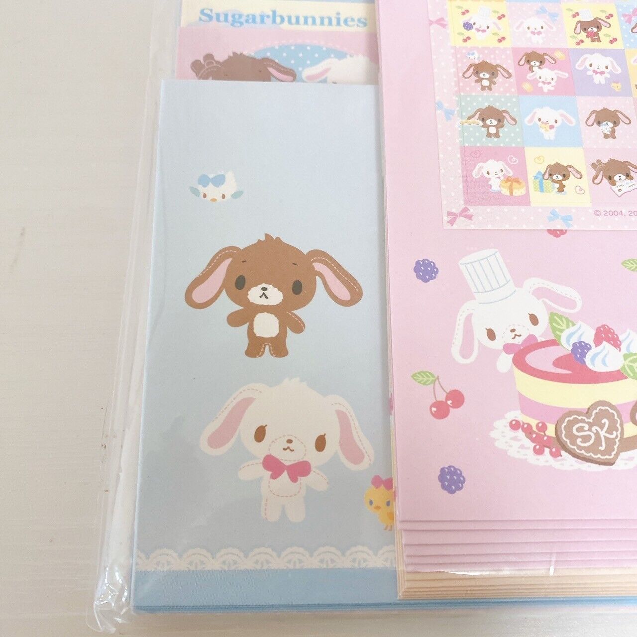 Sanrio Sugar Bunnies Letter Set Stationery Shirousa Kurousa Sweets Cake Rabbit