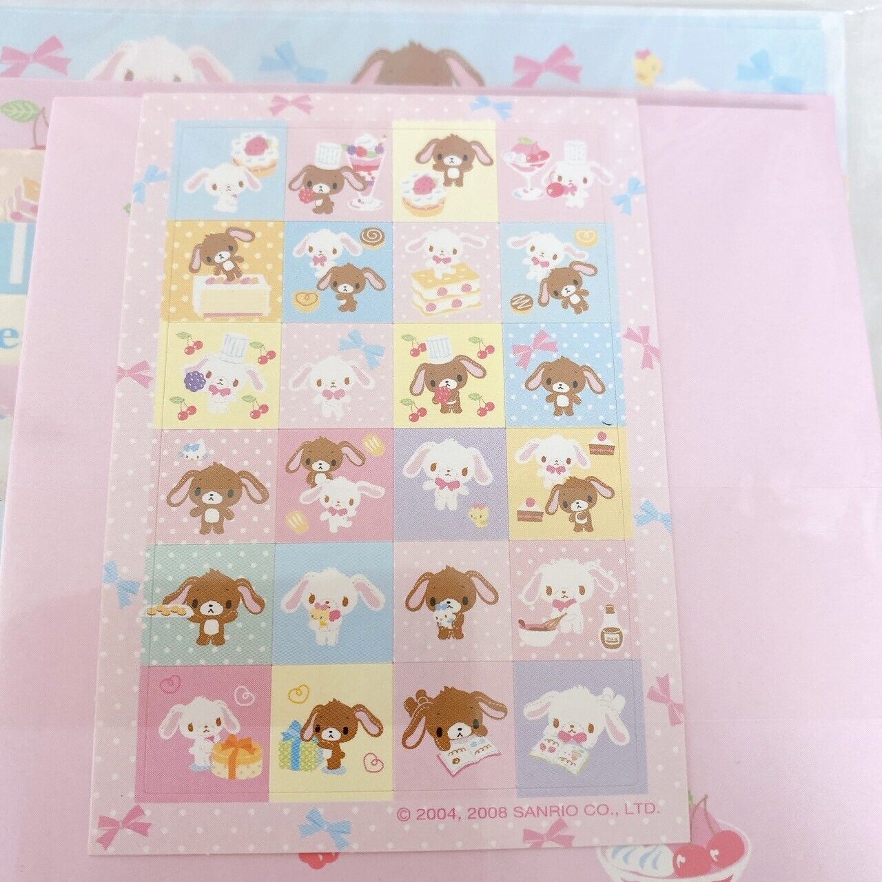 Sanrio Sugar Bunnies Letter Set Stationery Shirousa Kurousa Sweets Cake Rabbit