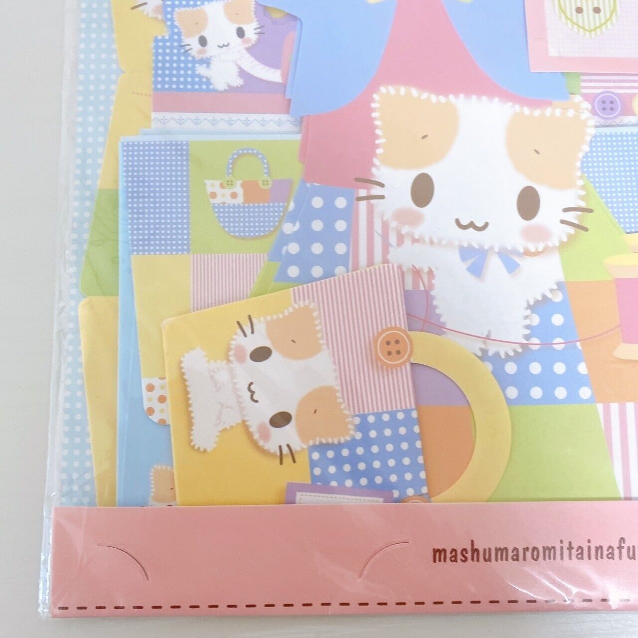 Sanrio Masyumaro Fluffy Fuwa Fuwa Nyanko Marshmallow Stationery Set Notebook Cat