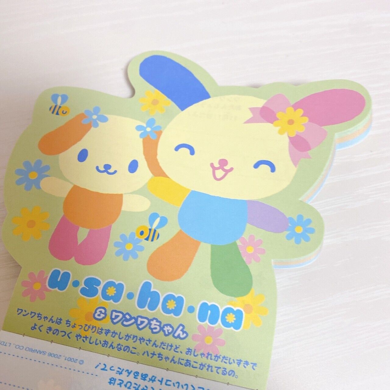 Sanrio Usahana Memo Pad Notepad Stationery Rabbit Animals Kawaii Character Rare