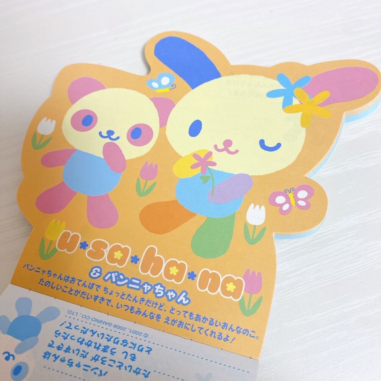 Sanrio Usahana Memo Pad Notepad Stationery Rabbit Animals Kawaii Character Rare