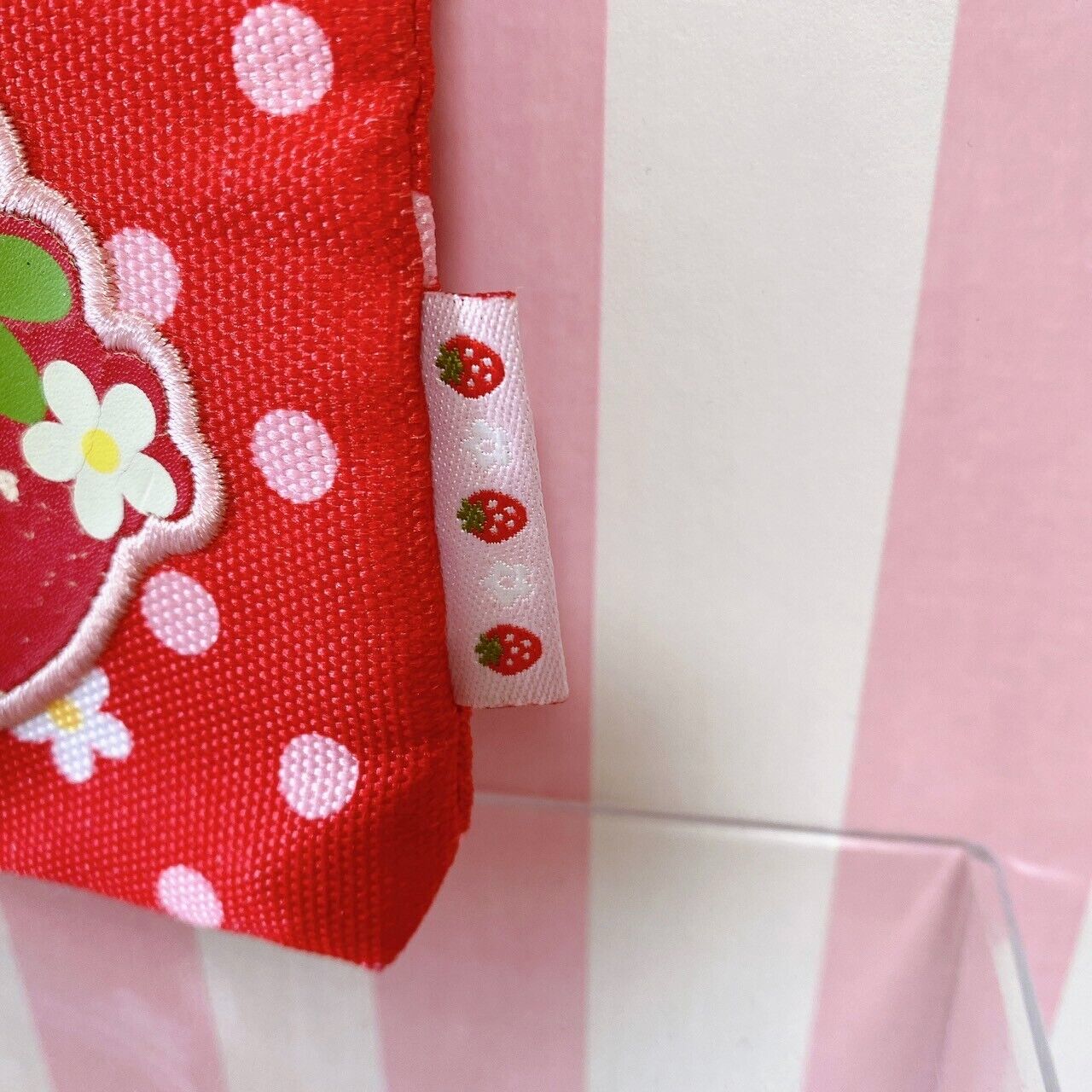 Mother Garden Strawberry Pencil Case Pouch Red Dot Plaid Cute Flower Kawaii Rare