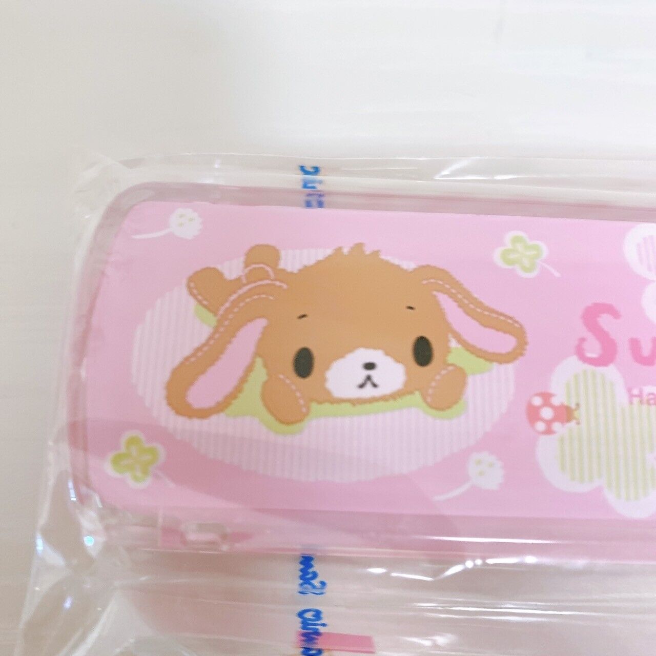 Sanrio Sugar Bunnies Spoon Case Set 2 Shirousa Kurousa Pink Clover Kawaii Rare