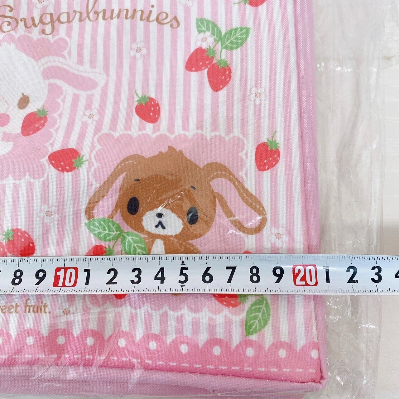 Sanrio Sugarbunnies Tote Bag Pink Strawberry Character Kawaii Bunnies Shiro Kuro