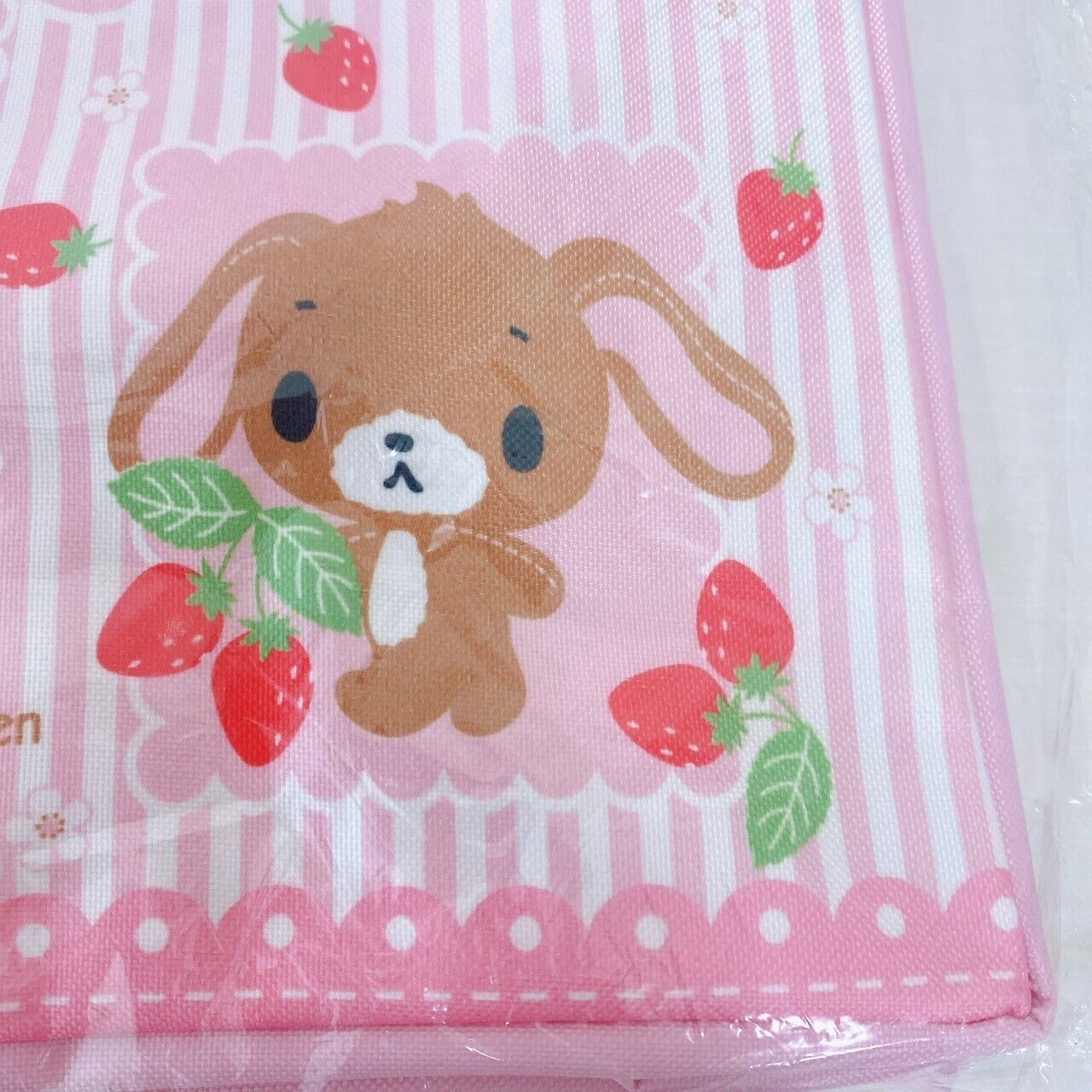 Sanrio Sugarbunnies Tote Bag Pink Strawberry Character Kawaii Bunnies Shiro Kuro