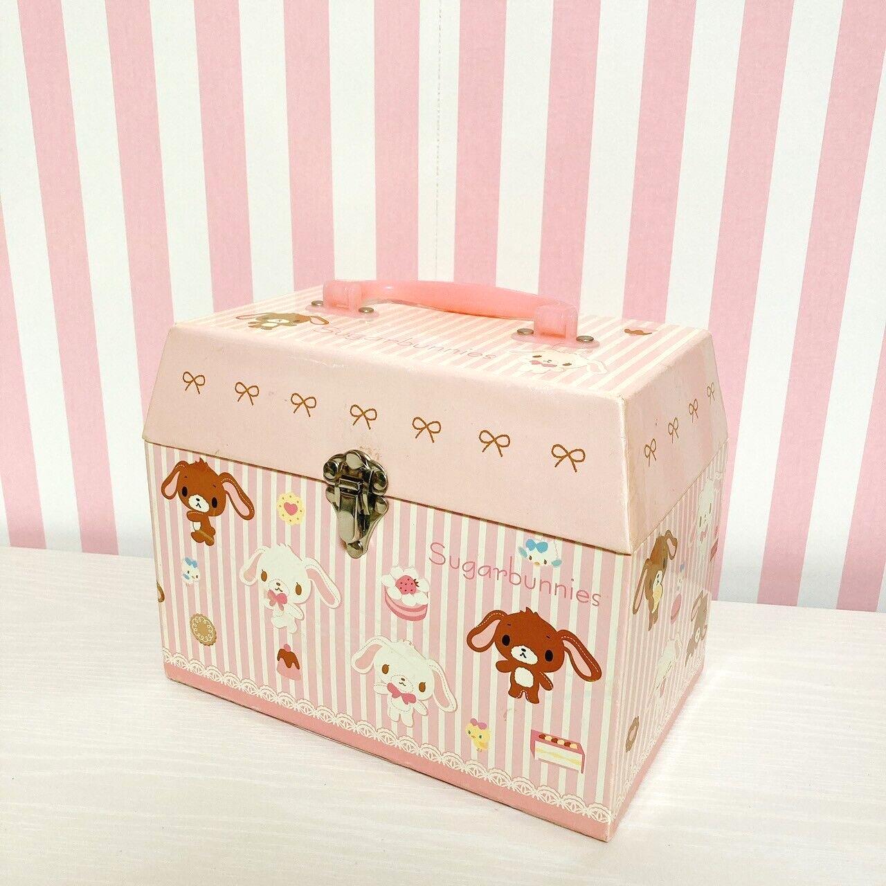 Sanrio Sugarbunnies Bunnies Box Case Paper Shirousa Kurousa Ribbon Pink Sweets