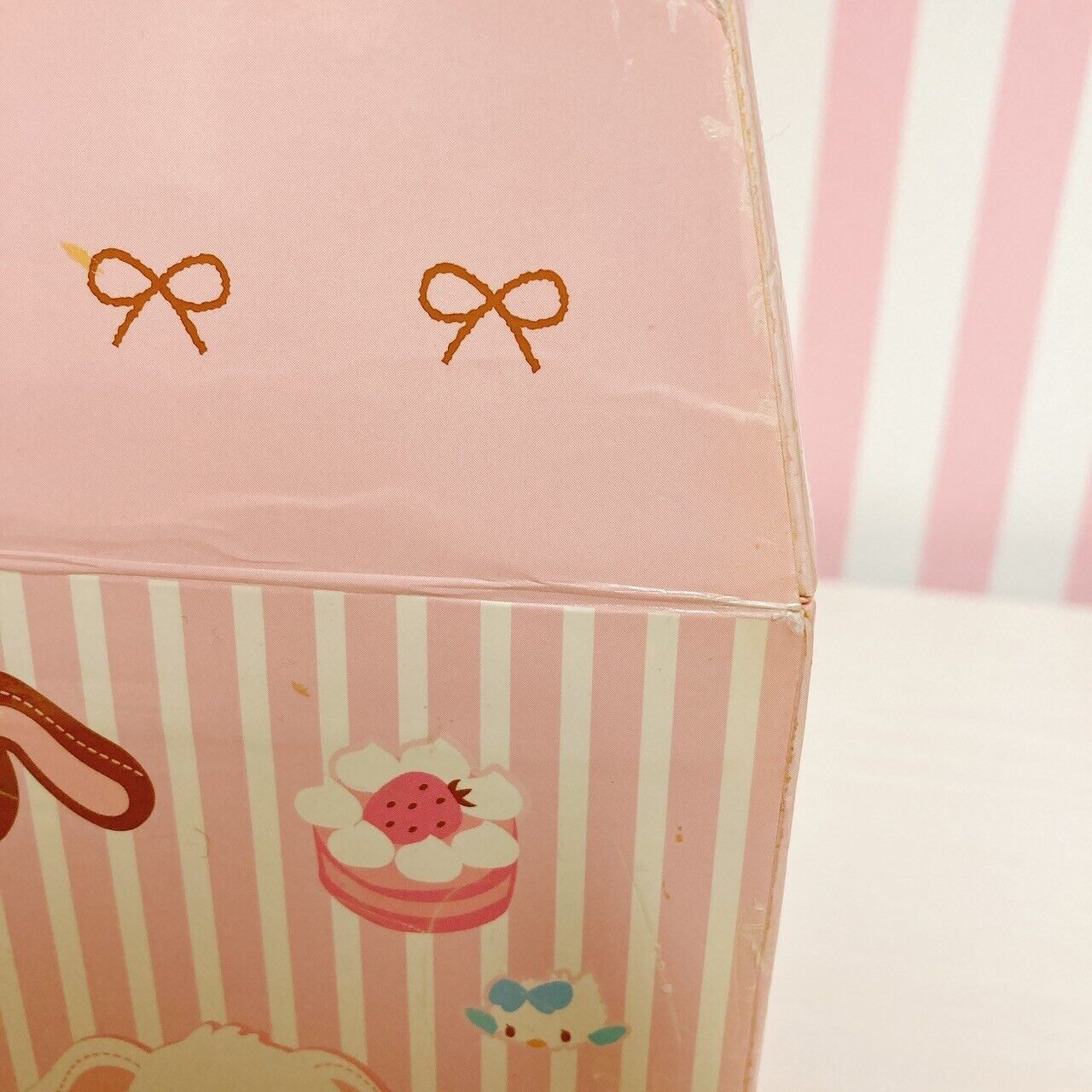 Sanrio Sugarbunnies Bunnies Box Case Paper Shirousa Kurousa Ribbon Pink Sweets