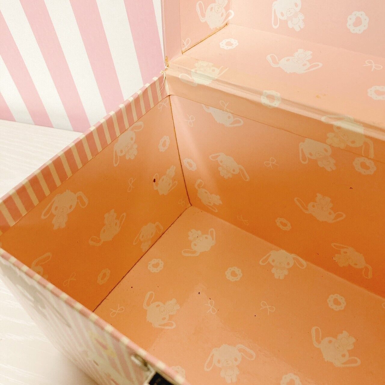 Sanrio Sugarbunnies Bunnies Box Case Paper Shirousa Kurousa Ribbon Pink Sweets