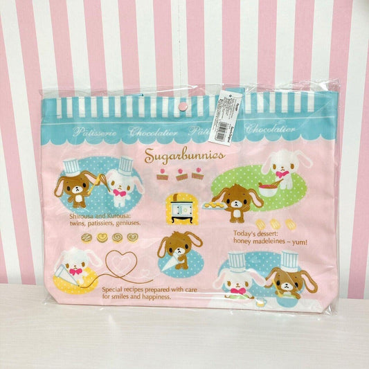 Sanrio Sugar Bunnies Tote Bag Handbag Shirousa Kurousa Lesson School Cookie Cake