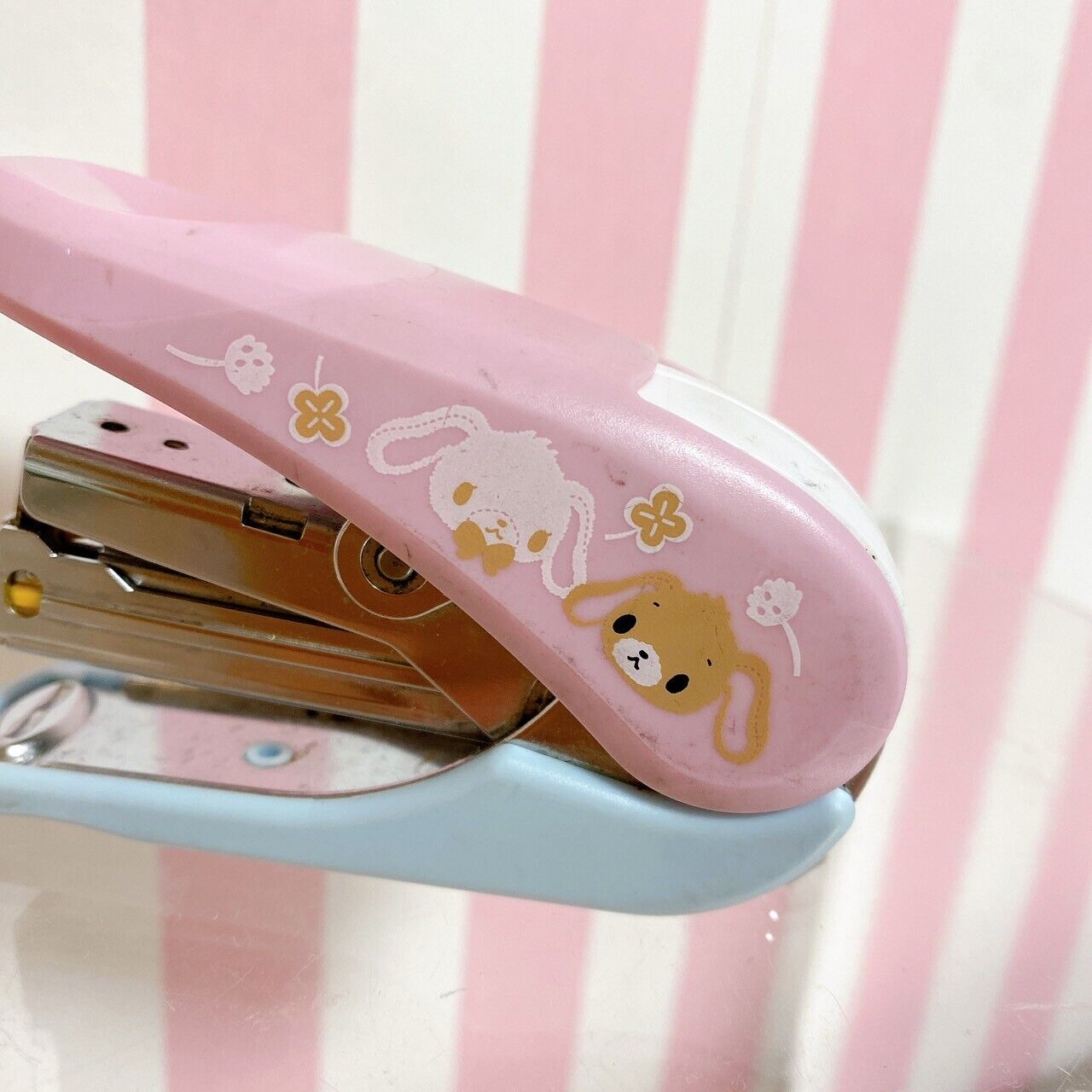 Sugar Bunnies Sanrio Scissors Stapler Stationery Pink Set Used Character Kawaii