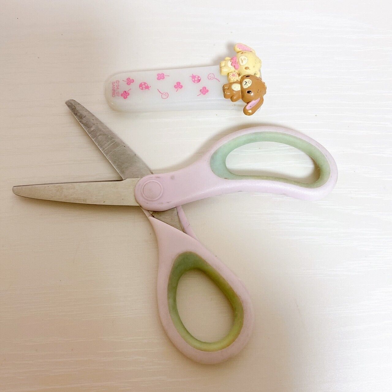 Sugar Bunnies Sanrio Scissors Stapler Stationery Pink Set Used Character Kawaii