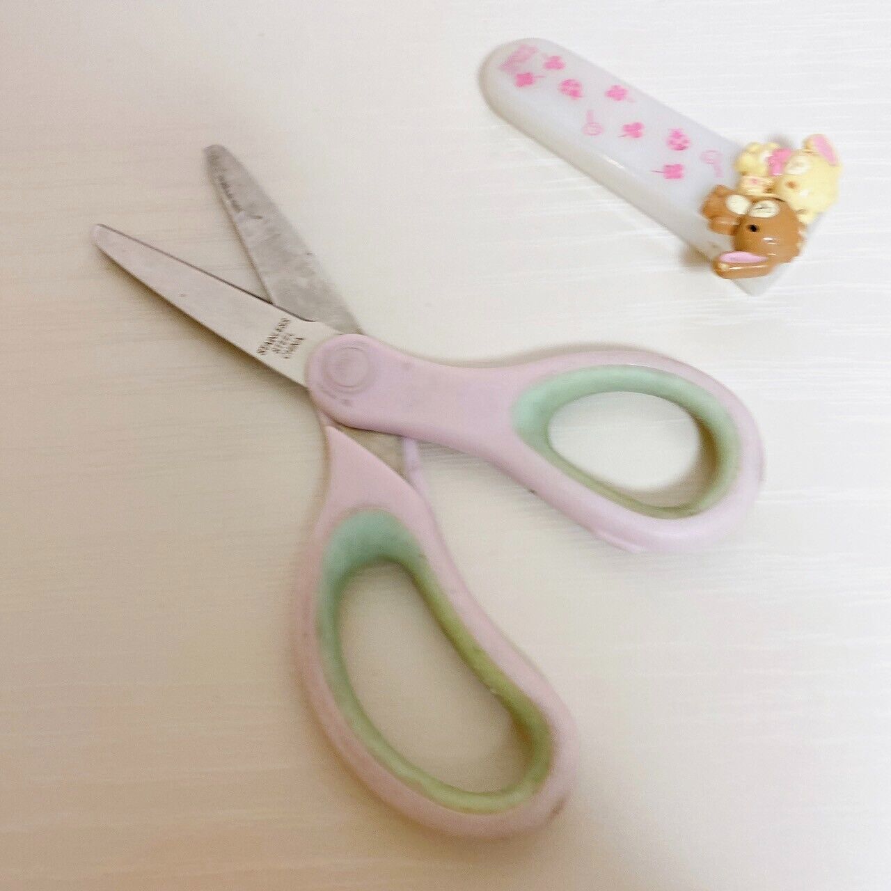 Sugar Bunnies Sanrio Scissors Stapler Stationery Pink Set Used Character Kawaii