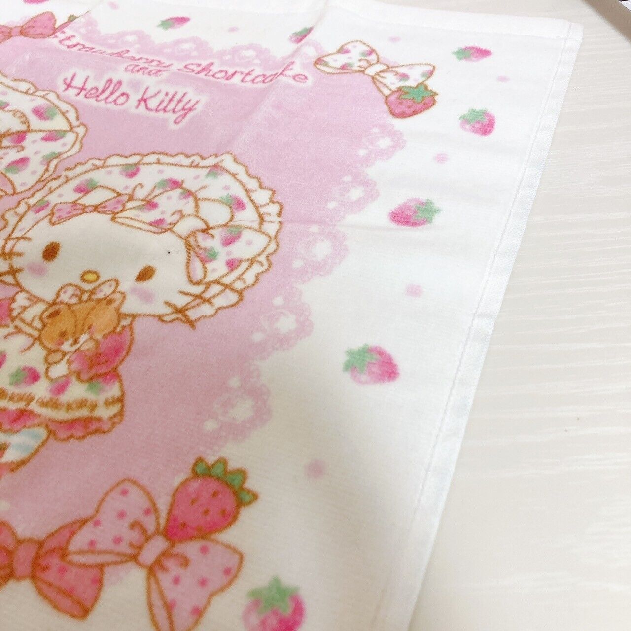 Sanrio Strawberry Shortcake Hello Kitty Hand Face Towel Pink Kawaii Character