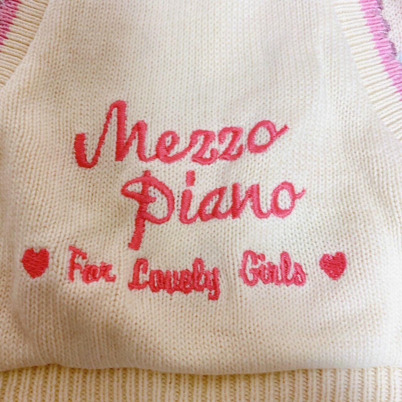 Mezzo Piano Hoodie Knit Size 120cm Strawberry Long Sleeve Yellow Character Rare