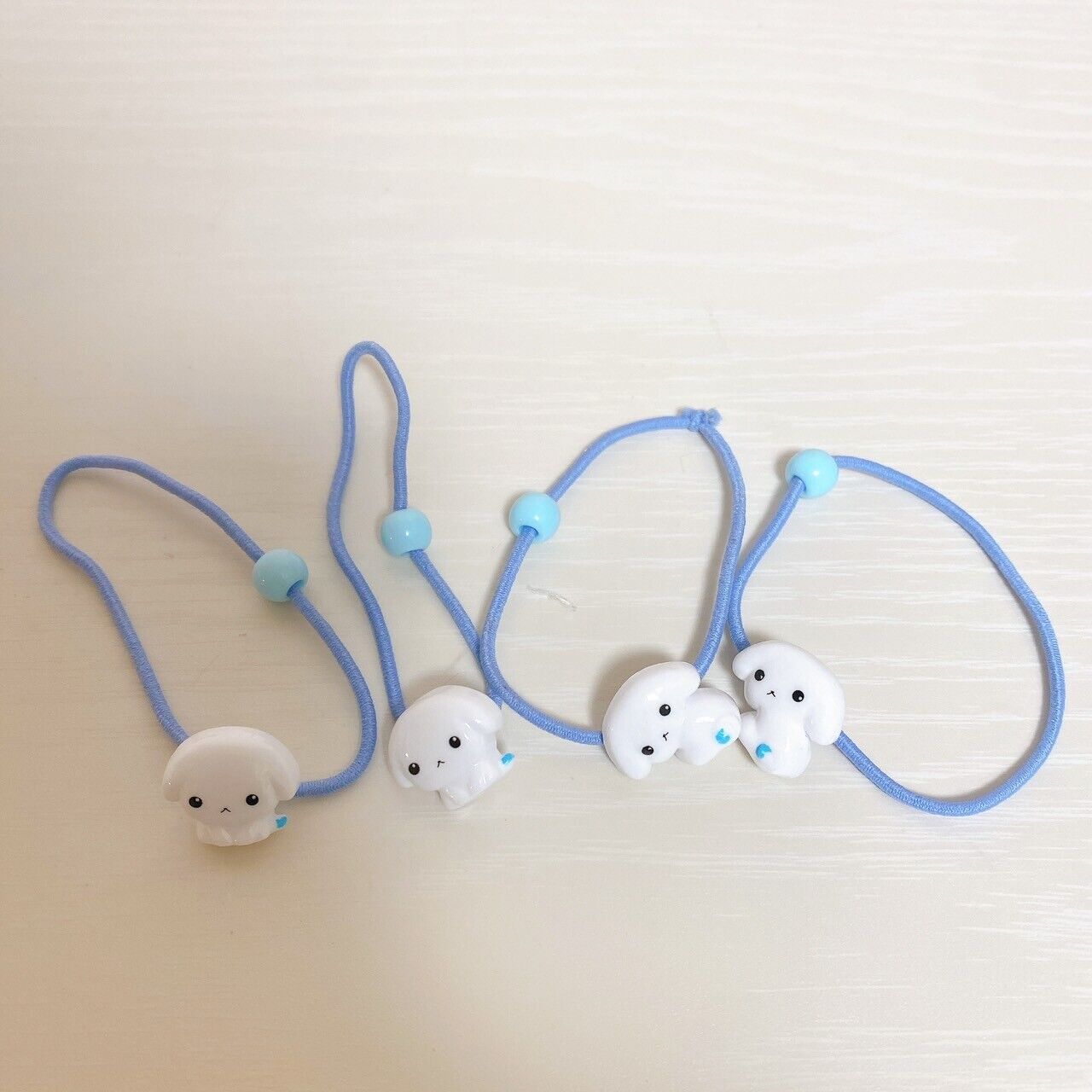 San-X Buru Buru Dog  Dogs Hair Rubber Pin 5 Set Light Blue Kawaii Character Rare