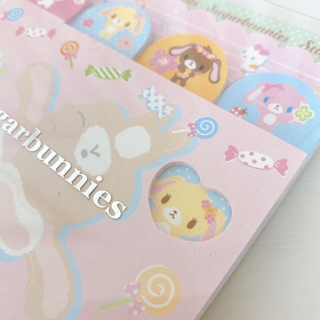 Sanrio Sugar Bunnies Memo Pad Notepad Shirousa Kurousa Rabbit Candy Flower Rare