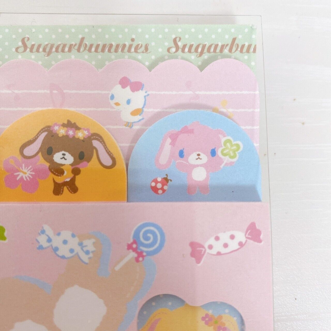 Sanrio Sugar Bunnies Memo Pad Notepad Shirousa Kurousa Rabbit Candy Flower Rare