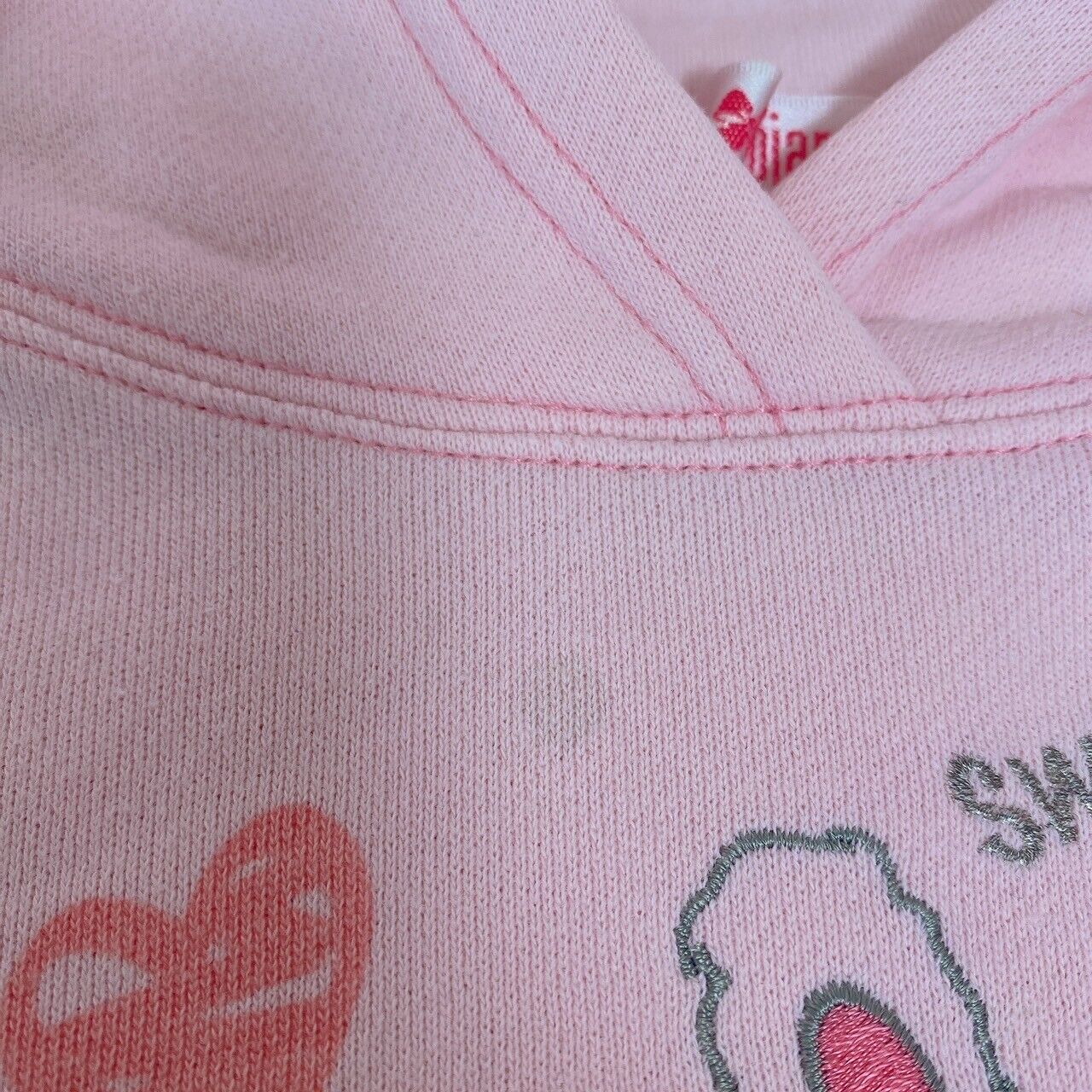 Mezzo Piano Hoodie 130 Size Pink Ribbon Rabbit Bear Strawberry Long Sleeve Rare