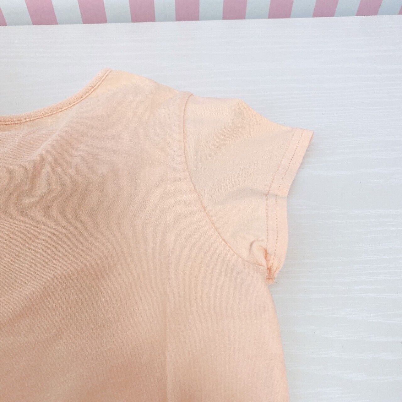 Mezzo Piano Kids T-shirt Tops Pale Orange 140 Size Strawberry Candy Cake Frill