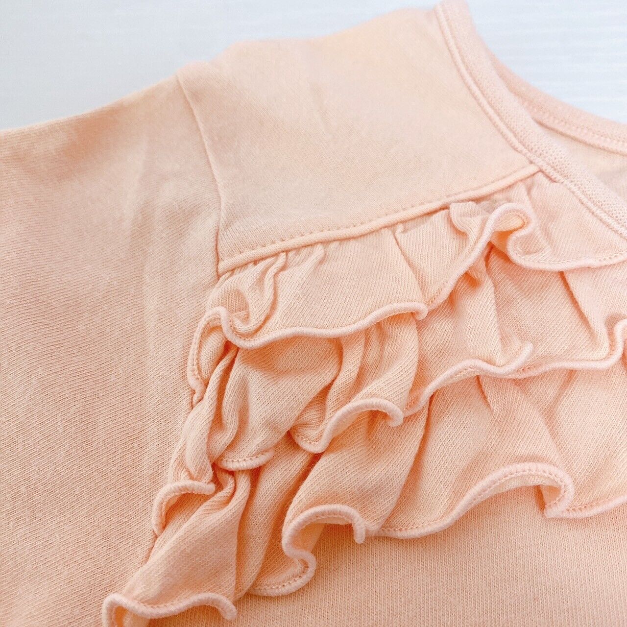 Mezzo Piano Kids T-shirt Tops Pale Orange 140 Size Strawberry Candy Cake Frill