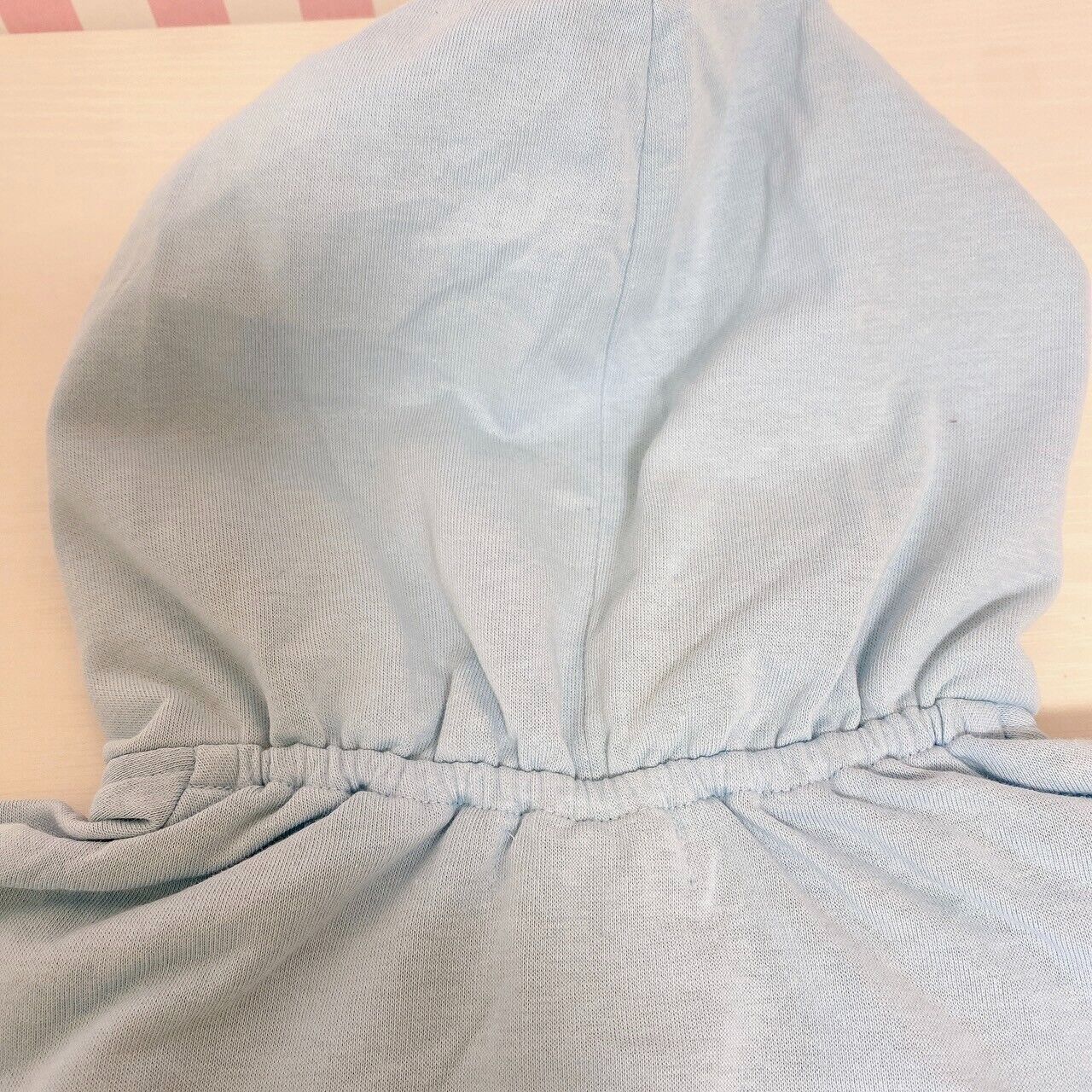 Mezzo Piano Hoodie 130 Size Flower Light Blue Embroidery Hood Clothing Kawaii