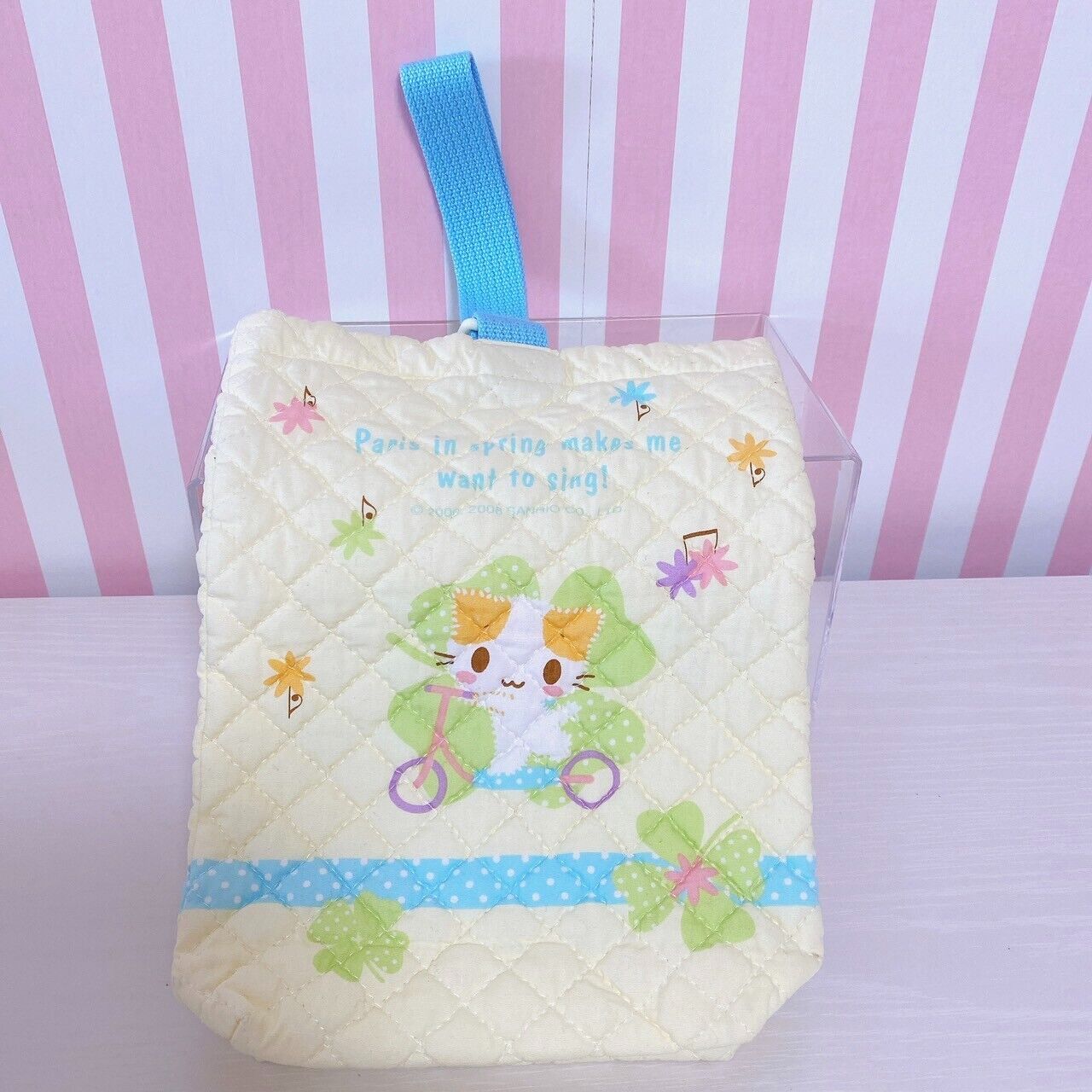 Sanrio Masyumaro Fluffy Fuwa Fuwa Nyanko Marshmallow Bag Inside Slippers Rare