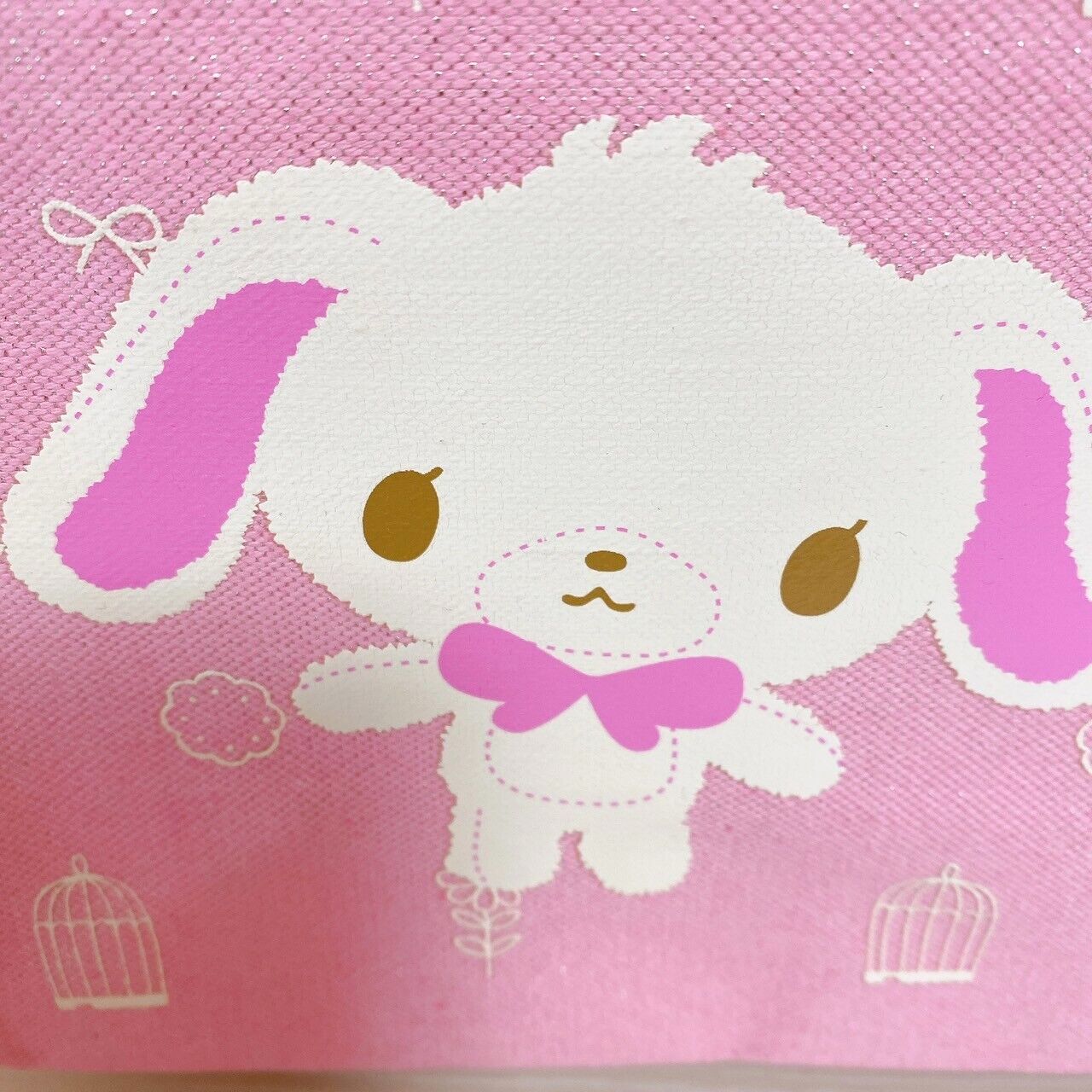 Sanrio Sugar Bunnies Tote Bag Pocket Shirousa Kurousa Pink Kawaii RARE Character