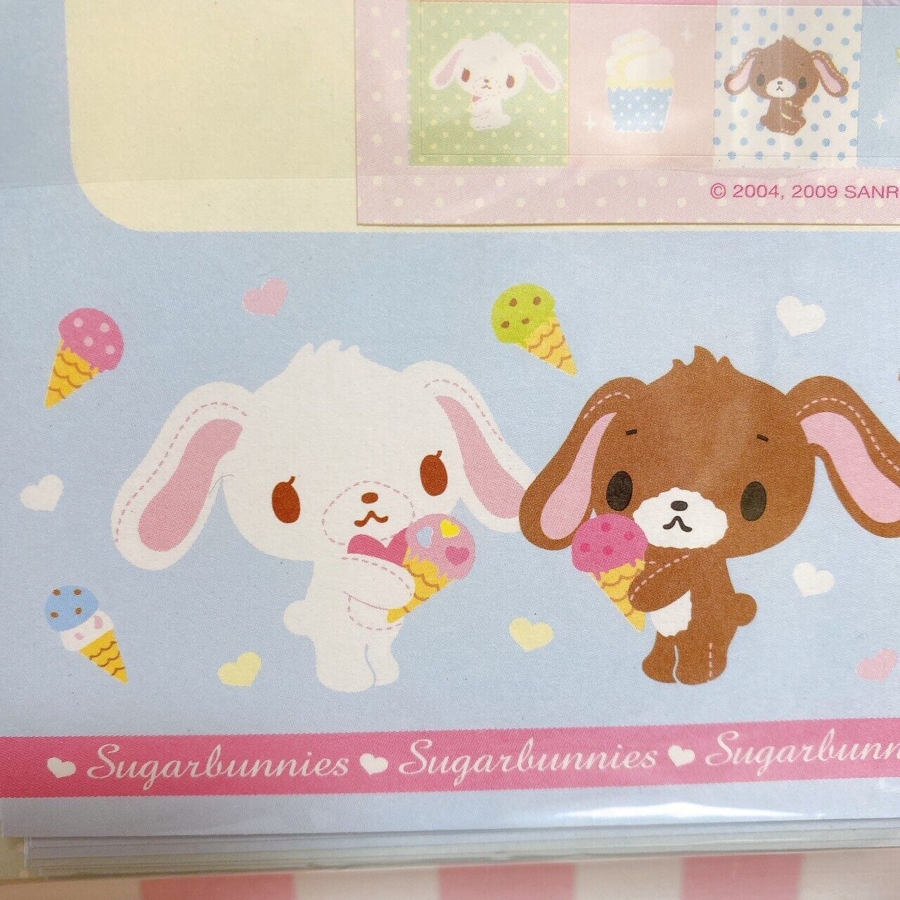 Sanrio Sugar Bunnies Letter Envelope Stickers Set Stationery Pink Large Capacity