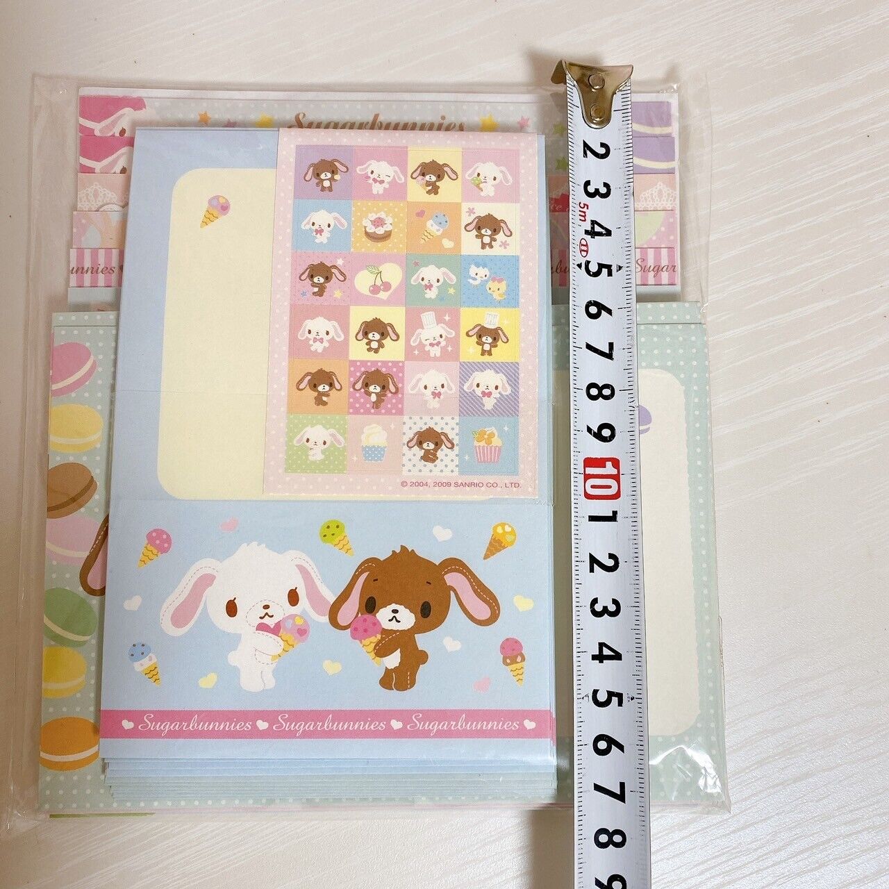 Sanrio Sugar Bunnies Letter Envelope Stickers Set Stationery Pink Large Capacity