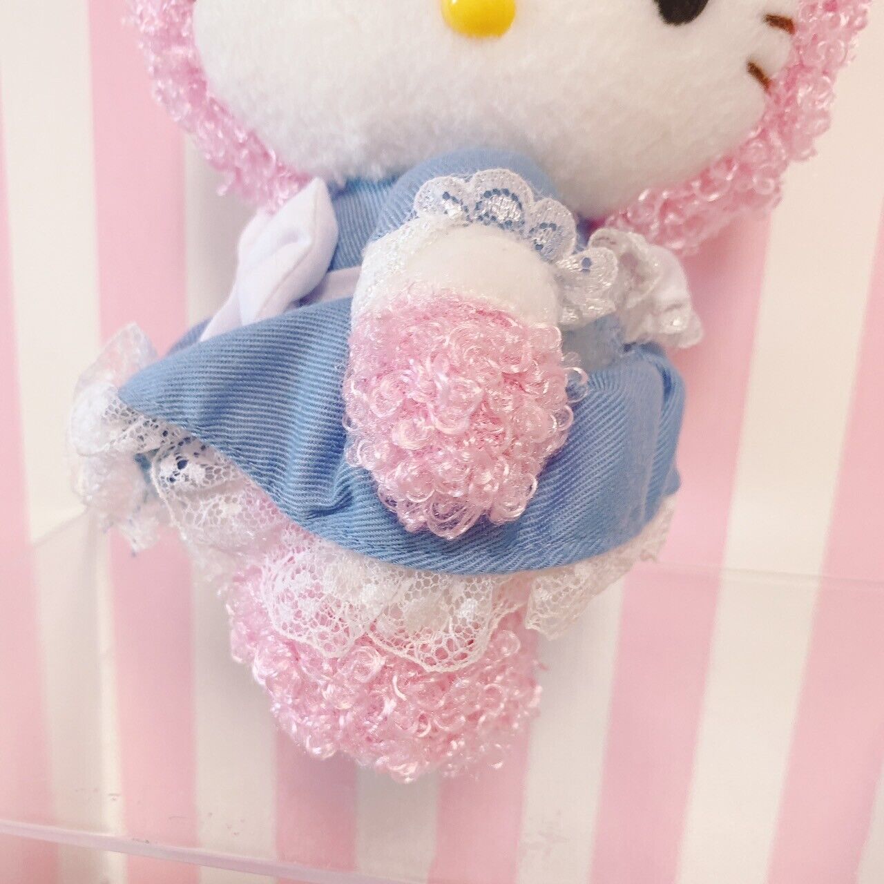 Sanrio Hello Kitty Plush Soft Stuffed Toy Doll Rabbit Fluffy Pink Ribbon Kawaii