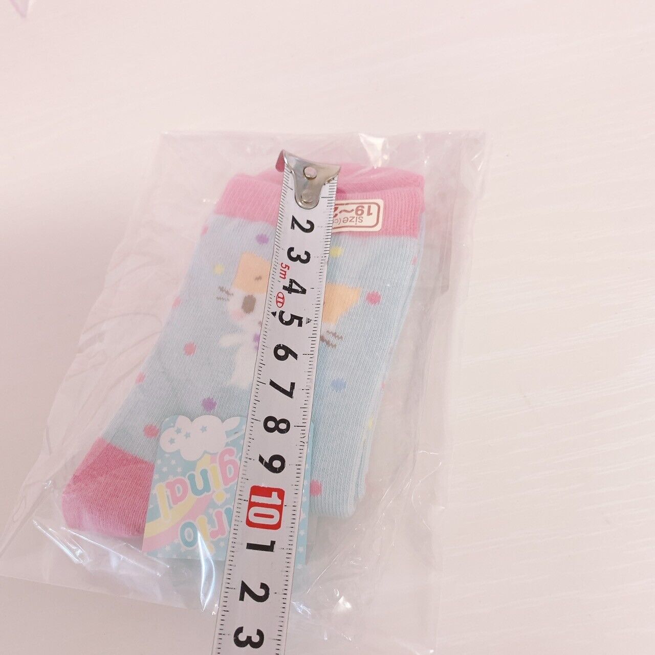 Sanrio Masyumaro Fluffy Fuwa Nyanko Marshmallow Socks Set 3 Cat Pink Blue Rare