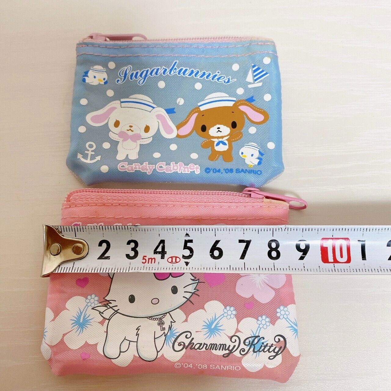 Sanrio Sugar Bunnies Charmy Kitty Bag Pouch Case 2 Set Pink Light Blue Kawaii