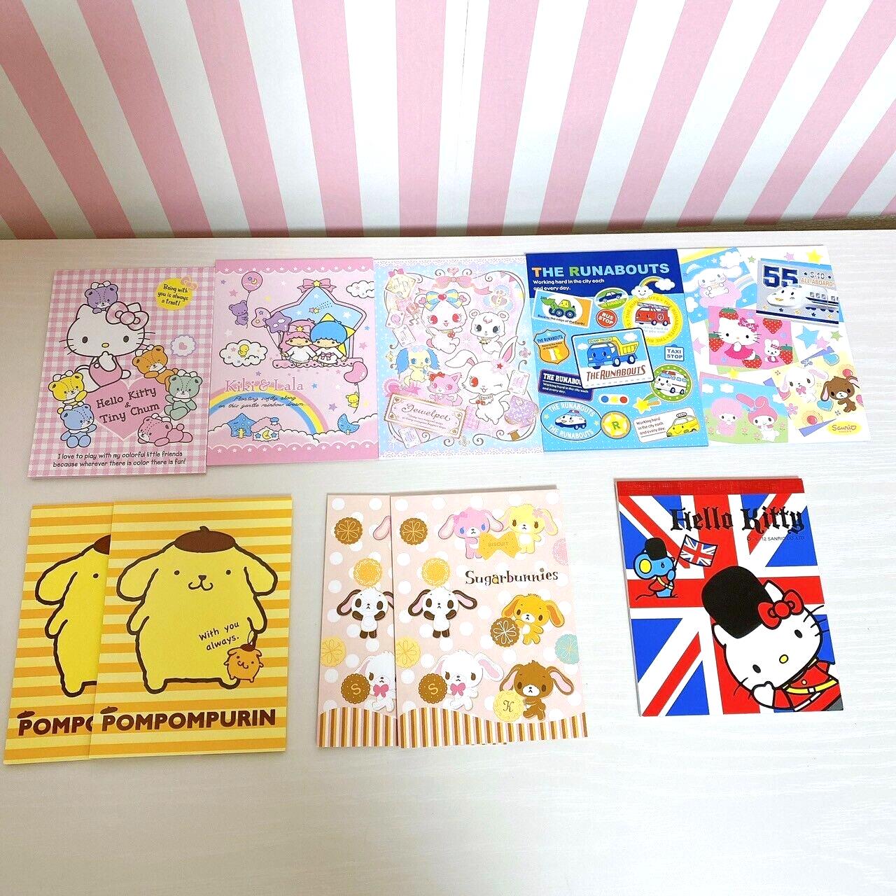 Sanrio Hello Kitty Sugar Bunnies Memo Pad Notepad 10 Set Stationery Kawaii Rare