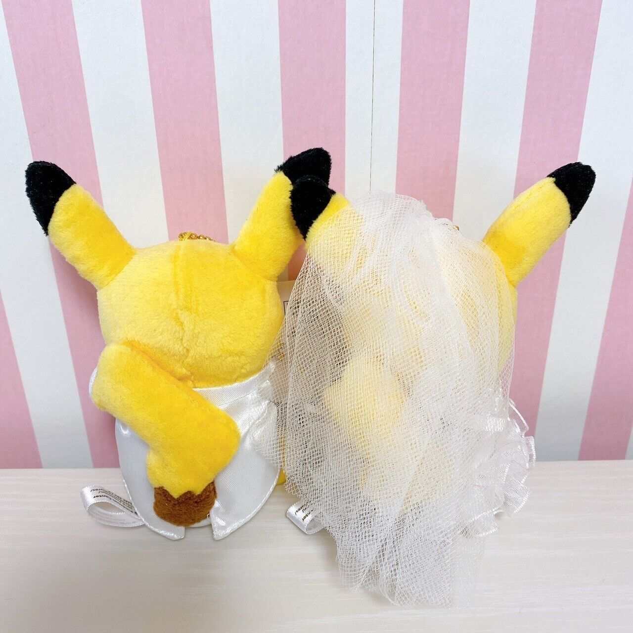 Pokemon Pikachu Precious Wedding Key Chain Plush Soft Stuffed Toy Yellow Rare