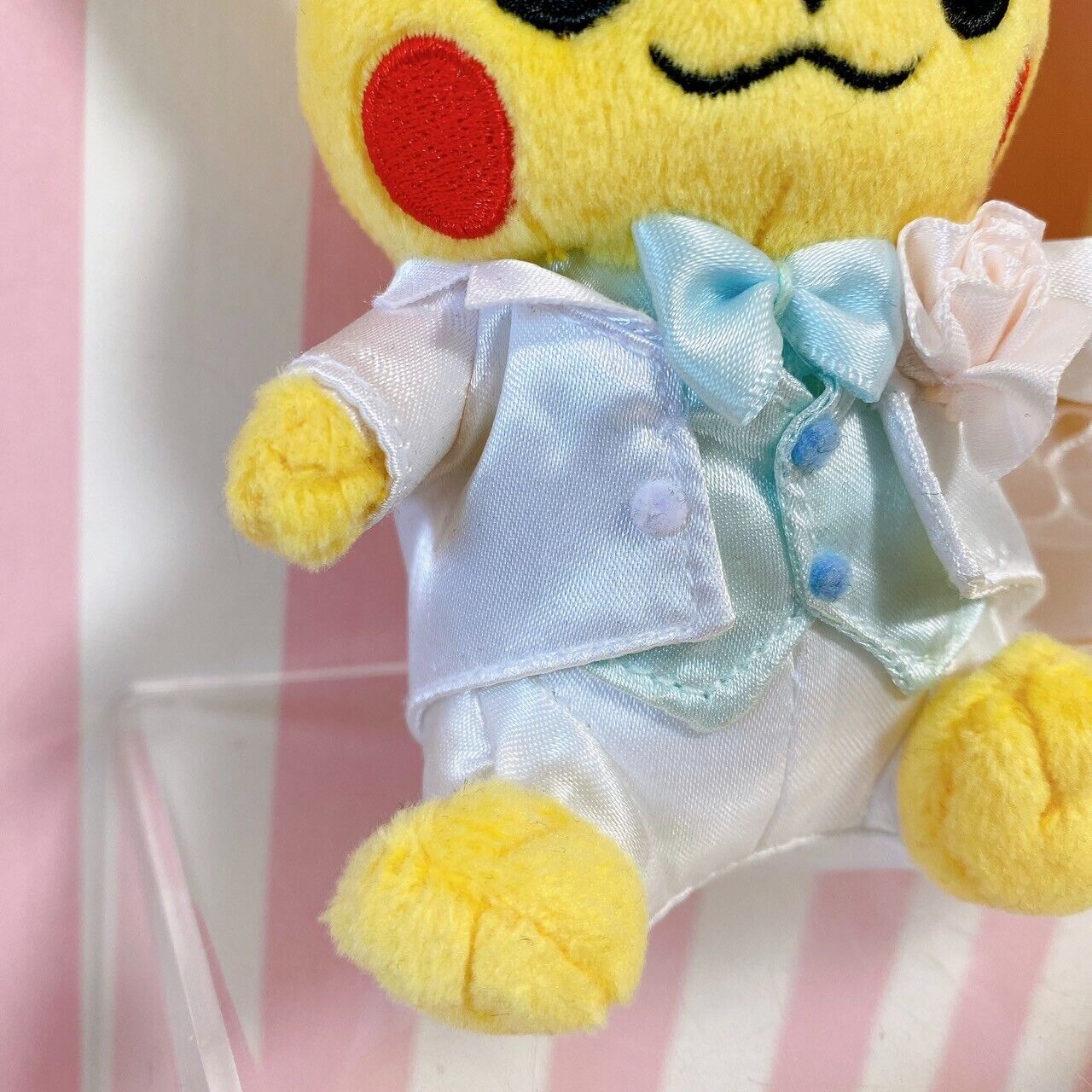 Pokemon Pikachu Precious Wedding Key Chain Plush Soft Stuffed Toy Yellow Rare