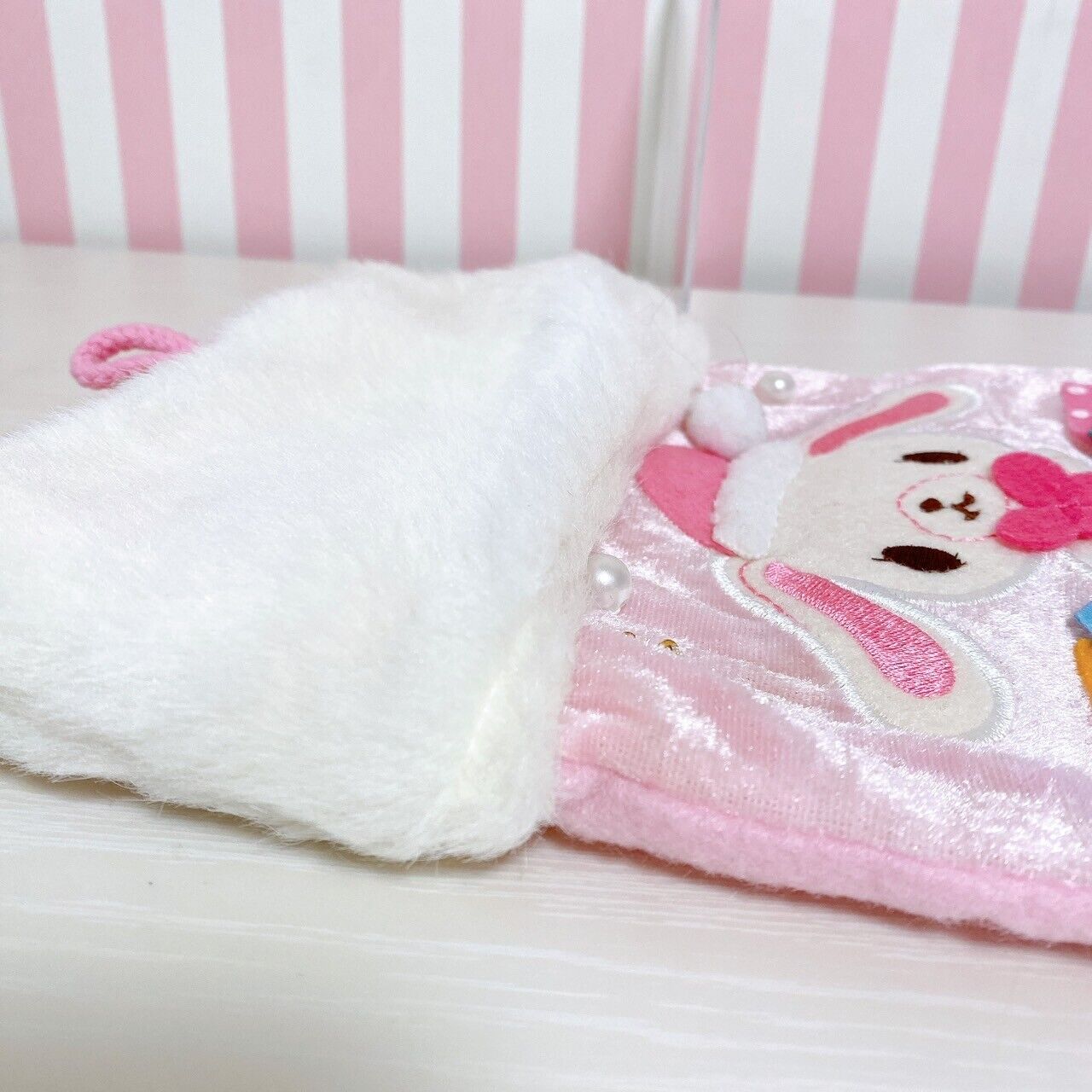 Sanrio Sugarbunnies Christmas Stocking Boots Pink Lame Bunnies Shirousa Kurousa