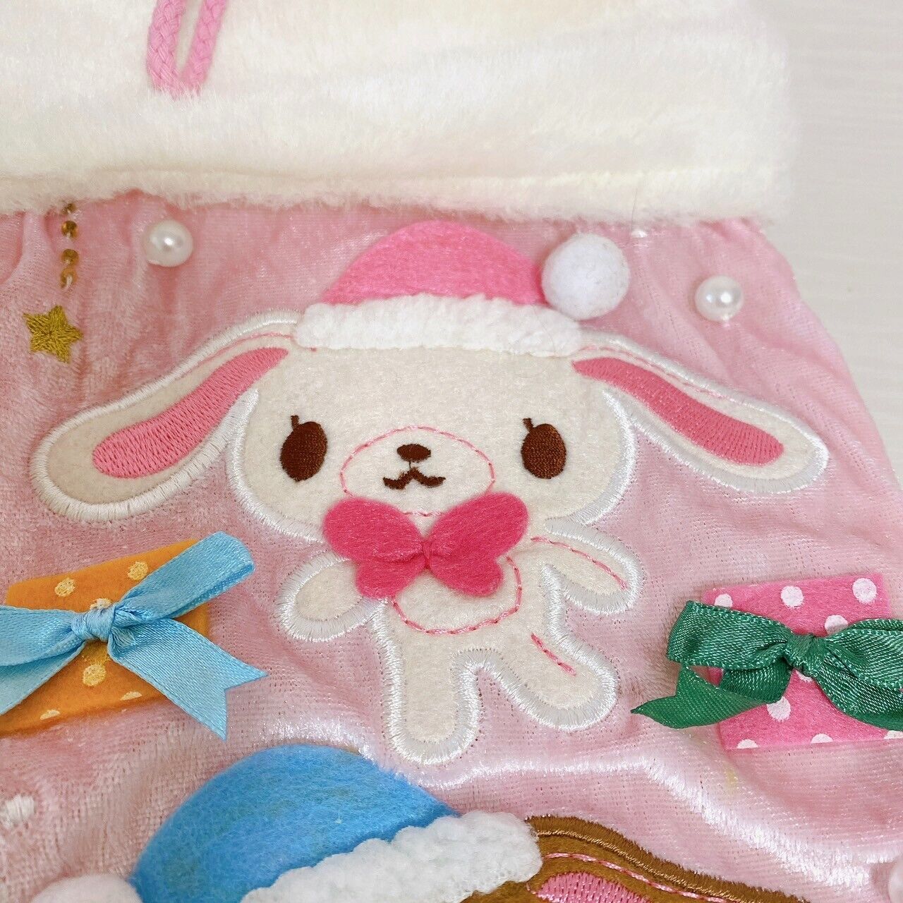 Sanrio Sugarbunnies Christmas Stocking Boots Pink Lame Bunnies Shirousa Kurousa