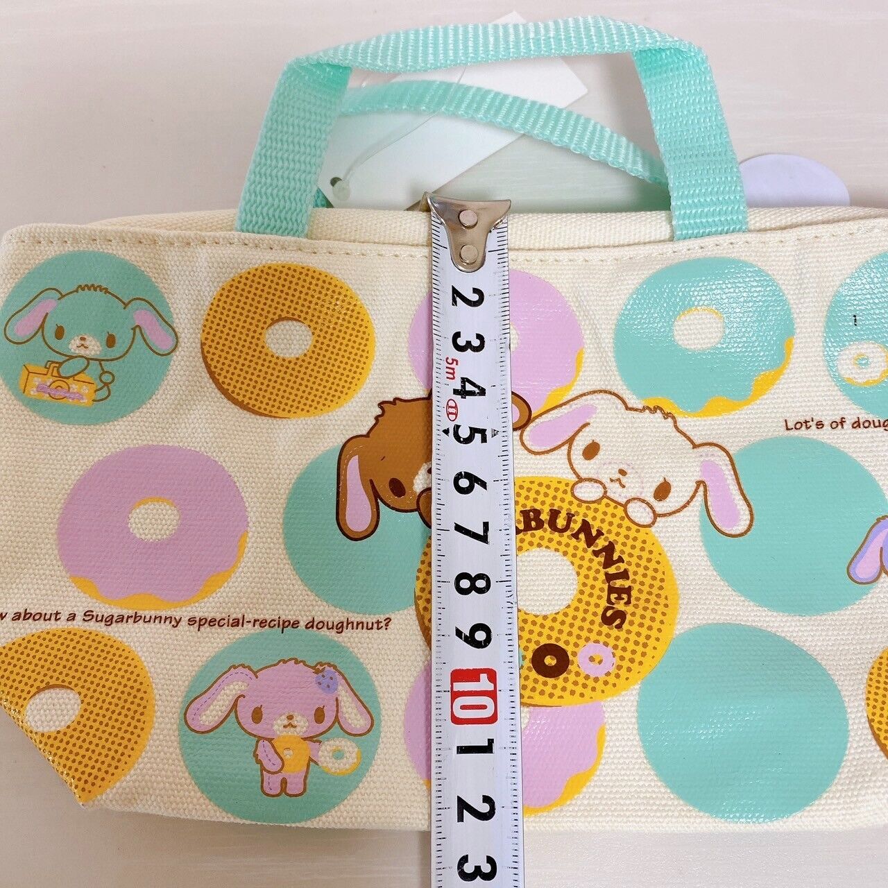 Sanrio Sugar Bunnies Tote Bag Handbag Set 2 Shirousa Kurousa Denim Doughnut Rare