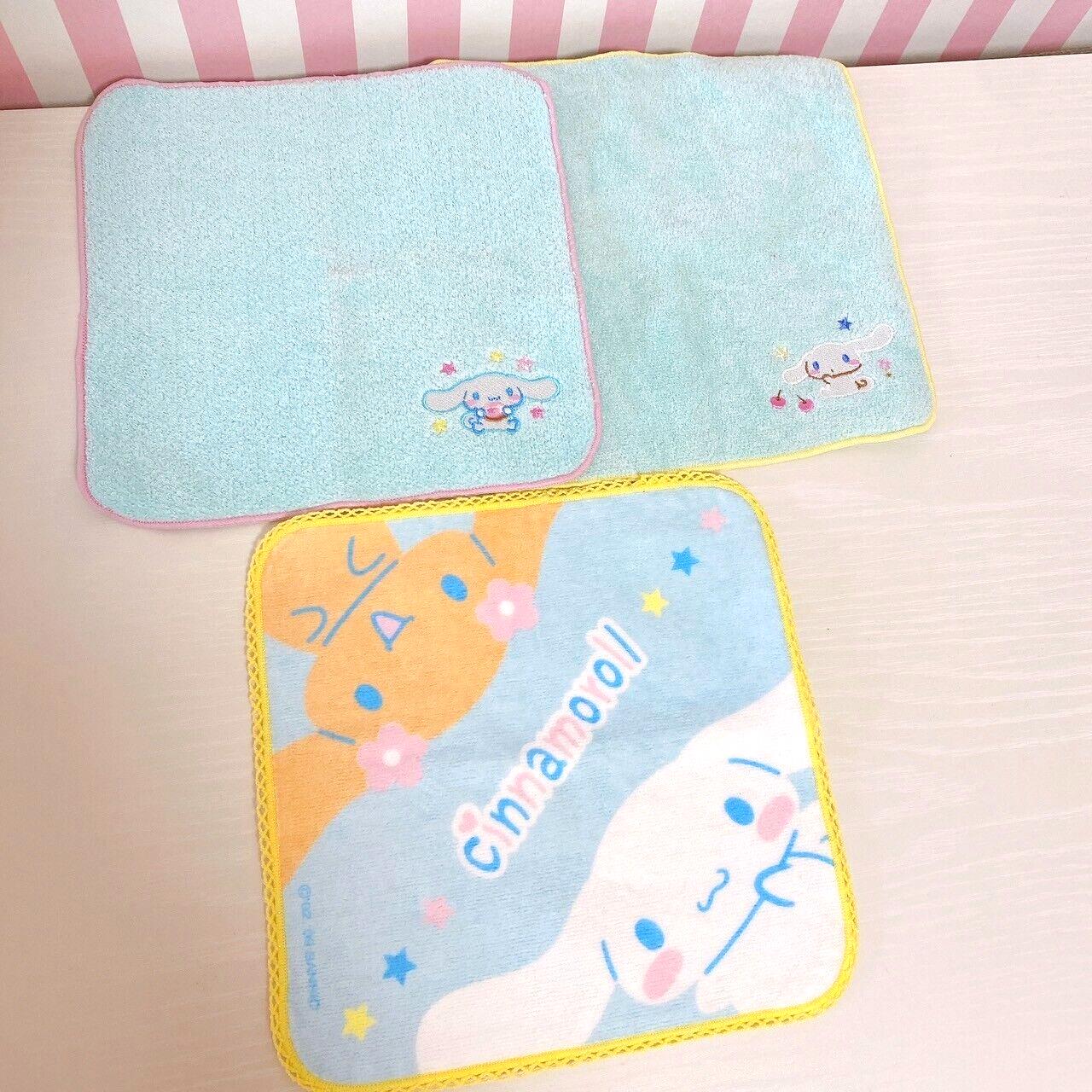 Sanrio Cinnamoroll Mini Hand Towel Set 3 Light Blue Star Fluffy Kawaii Rare