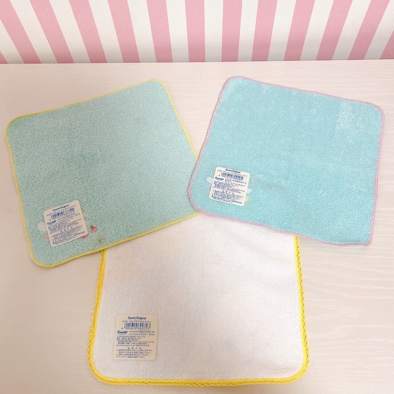 Sanrio Cinnamoroll Mini Hand Towel Set 3 Light Blue Star Fluffy Kawaii Rare