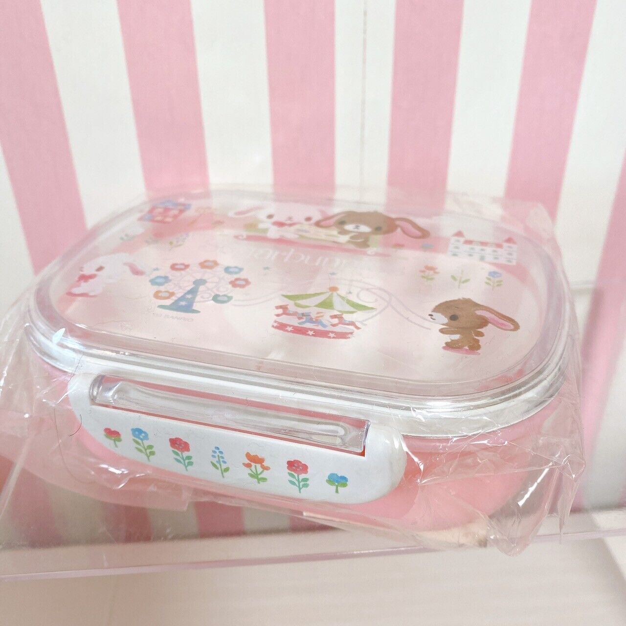 Sanrio Sugar Bunnies Lunch Box Case Set 2 Amusement Park Cookie Obento Kawaii