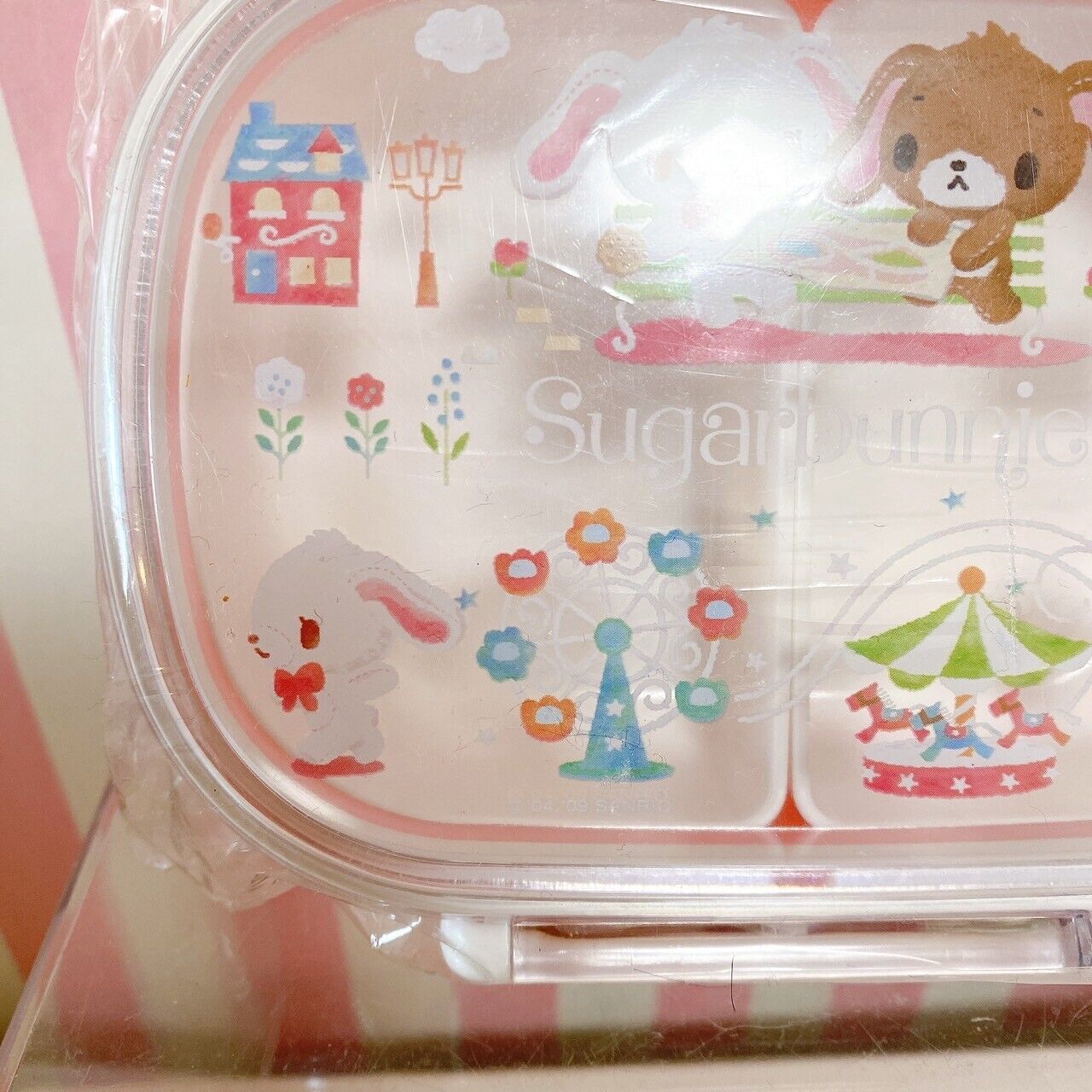 Sanrio Sugar Bunnies Lunch Box Case Set 2 Amusement Park Cookie Obento Kawaii