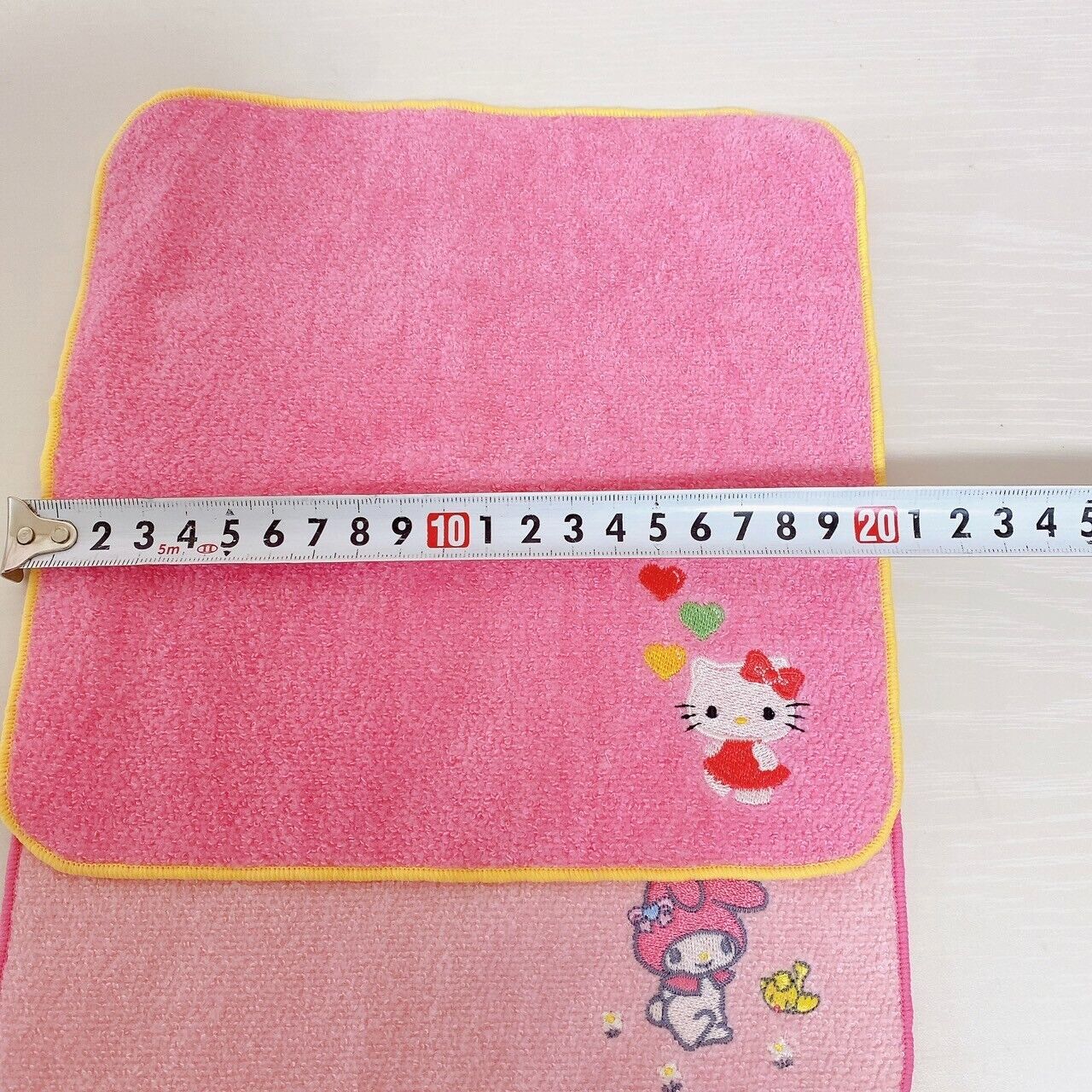 Sanrio Hello Kitty My Melody Mini Hand Towel Set 2 Pink Rabbit Cat Heart Kawaii