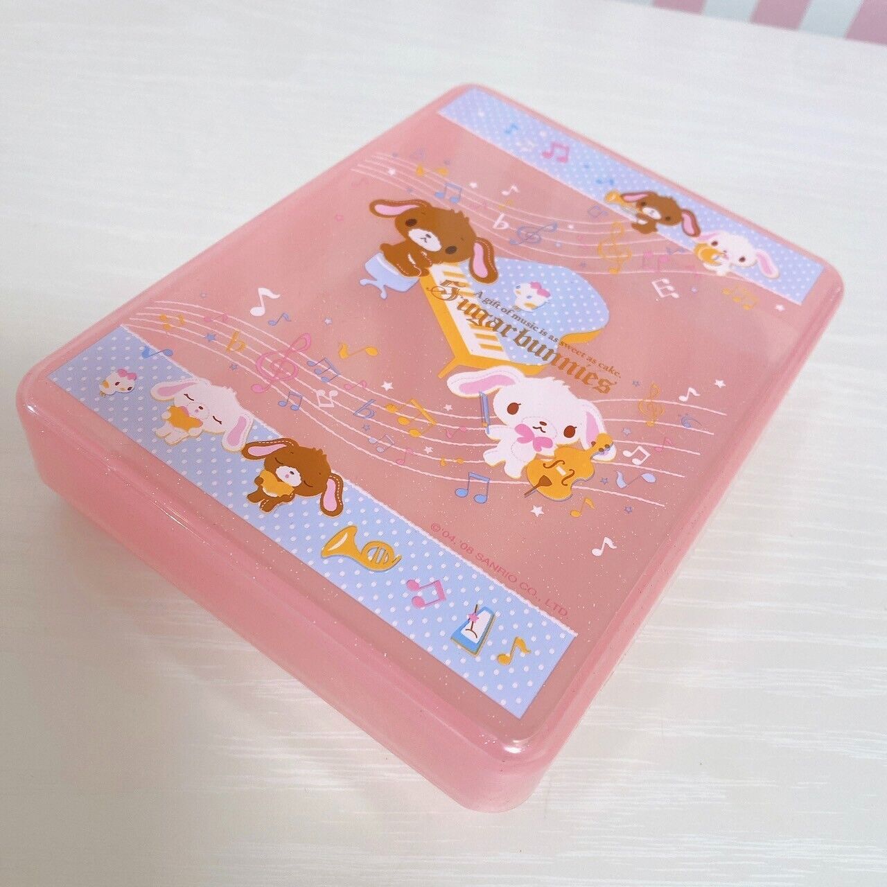 Sanrio Sugar Bunnies Pencil Case 2 Set Bunny Stationery Kawaii Character Rare