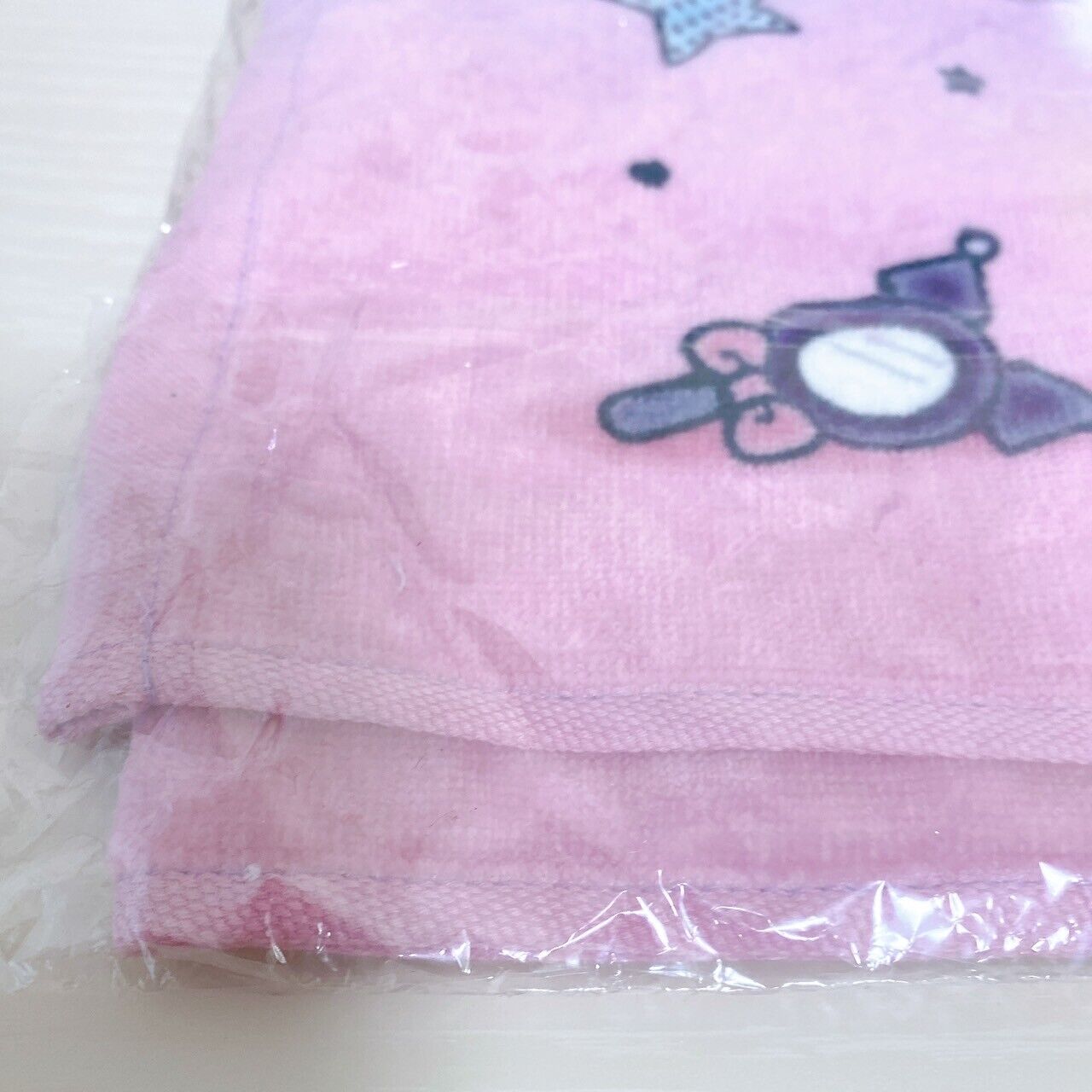 Sanrio Kuromi Face Towel Set 2 Purple Pink Fluffy Ribbon Bed Room Kawaii Rare